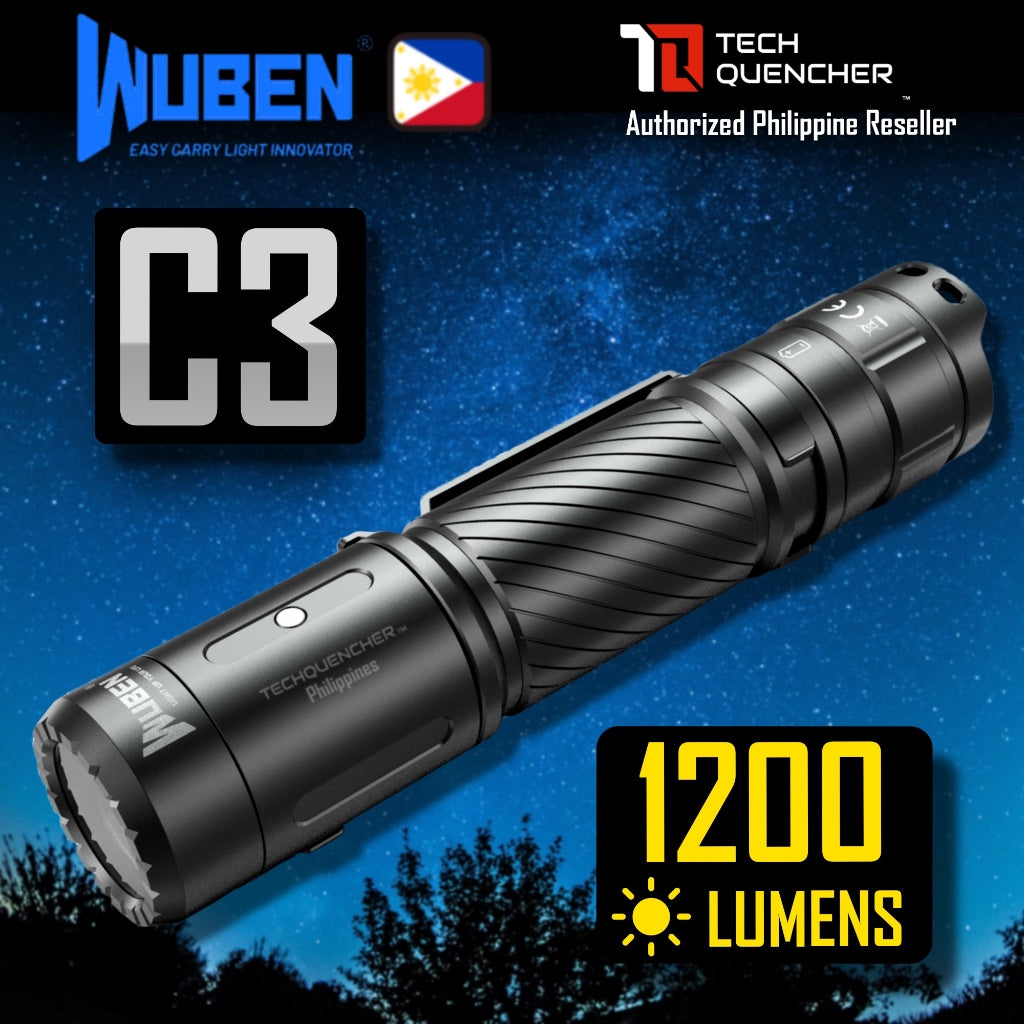 Buy WUBEN C3 Rechargeable Flashlight 1200 High Lumens Tactical