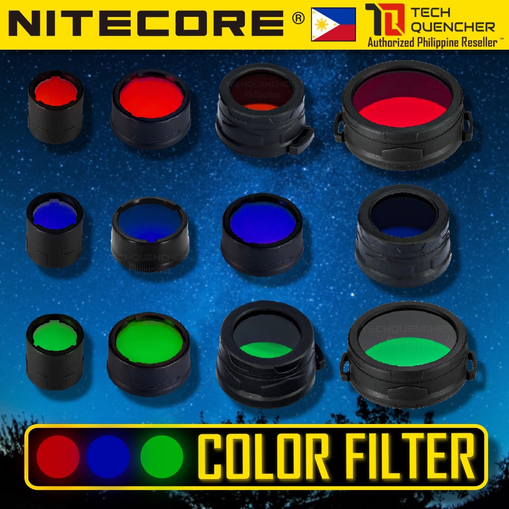 NiteCore NFG25 Green Lens Filter & Diffuser - Fits 25.4mm Flashlight Heads For Hunting & Emergency Use