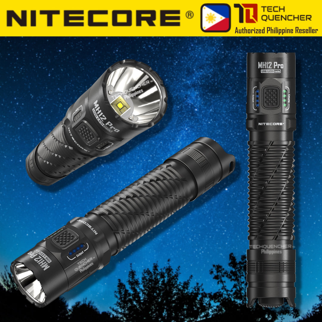 Nitecore MH12 PRO Flashlight 3300 Lumens - USB-C Charging 5300mAh Battery - 505 meters Beam Distance