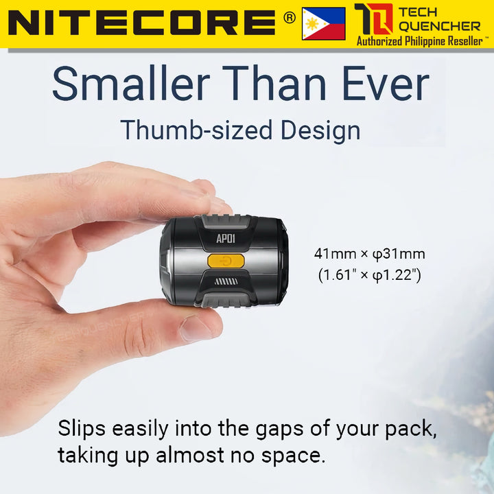 Nitecore AP01 Air Pump - Ultra Lightweight Portable - USB-C Powered - 22 grams - 2.8kPa - 220L/min