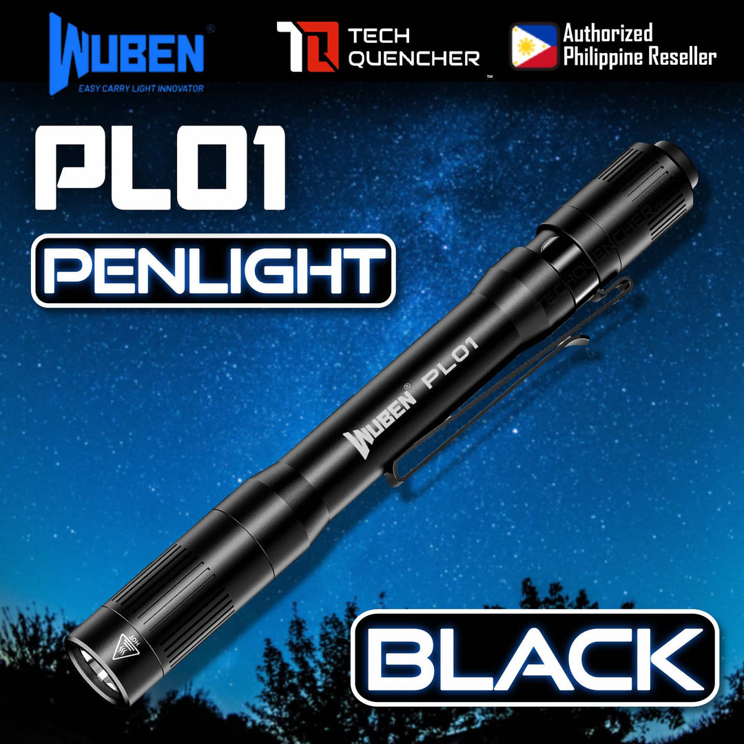 Wuben PL01 Penlight - Flashlight - 650 Lumens - USB-C Rechargeable 10880 Battery or AAA - 45g - IP68