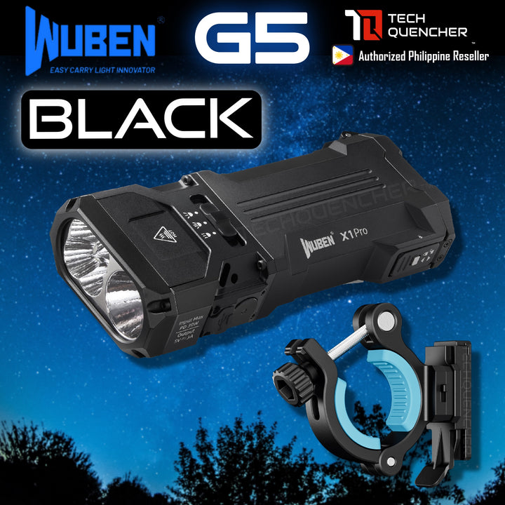 Wuben X1 PRO Flashlight - 12300 Lumens - Cooling Fan - Replaceable Battery - USB-C Reverse Charging - PowerBank
