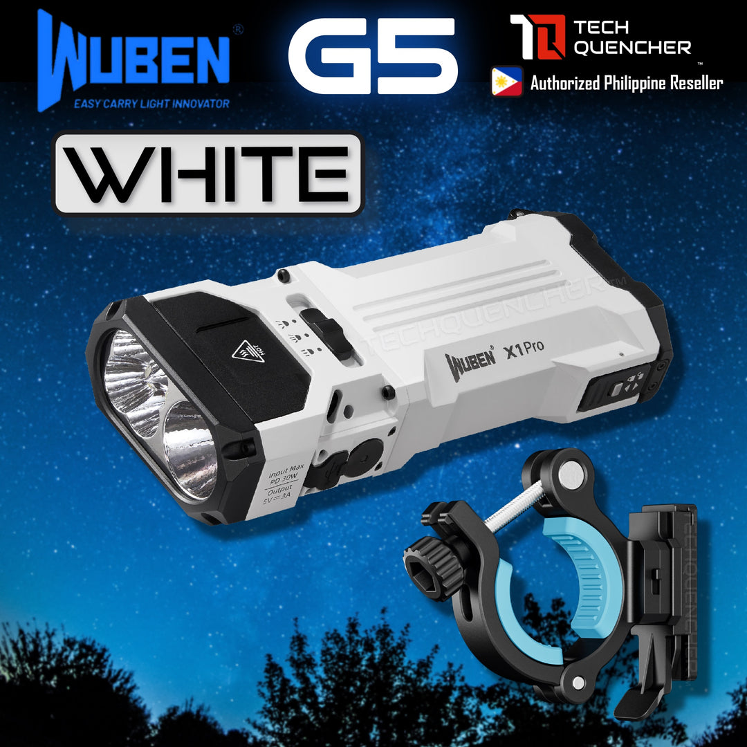 Wuben X1 PRO Flashlight - 12300 Lumens - Cooling Fan - Replaceable Battery - USB-C Reverse Charging - PowerBank