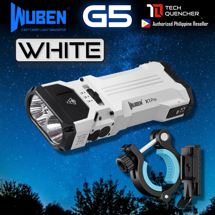 Wuben X1 PRO Flashlight - 12300 Lumens - Cooling Fan - Replaceable Battery - USB-C Reverse Charging - PowerBank