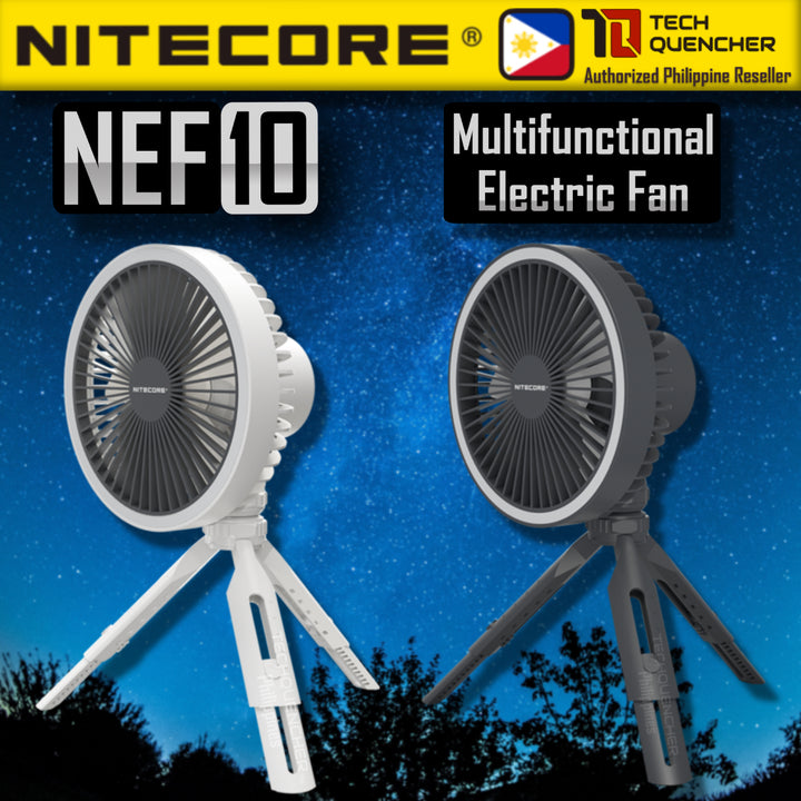 Nitecore NEF10 - 3 in 1 Multifunction Camping Electric Fan - LED Ring Light - 10000mAh Powerbank