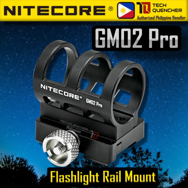 Nitecore GM02 Pro Flashlight Holder - Rail Mount  - ( 25.8mm - 26.5mm ) Diameter - SRT7i SRT6I MH12 PRO MH25 PRO