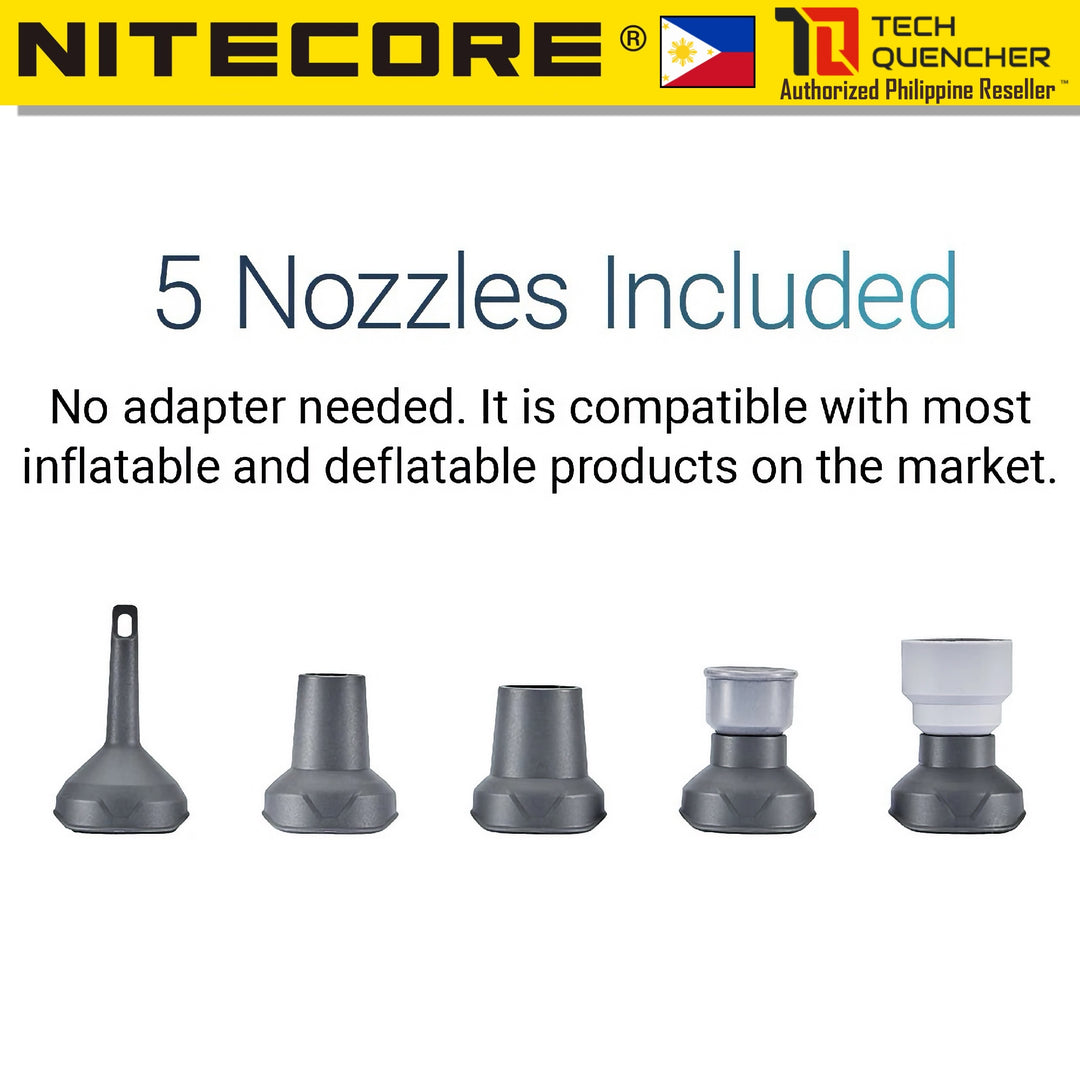 Nitecore AP01 Air Pump - Ultra Lightweight Portable - USB-C Powered - 22 grams - 2.8kPa - 220L/min