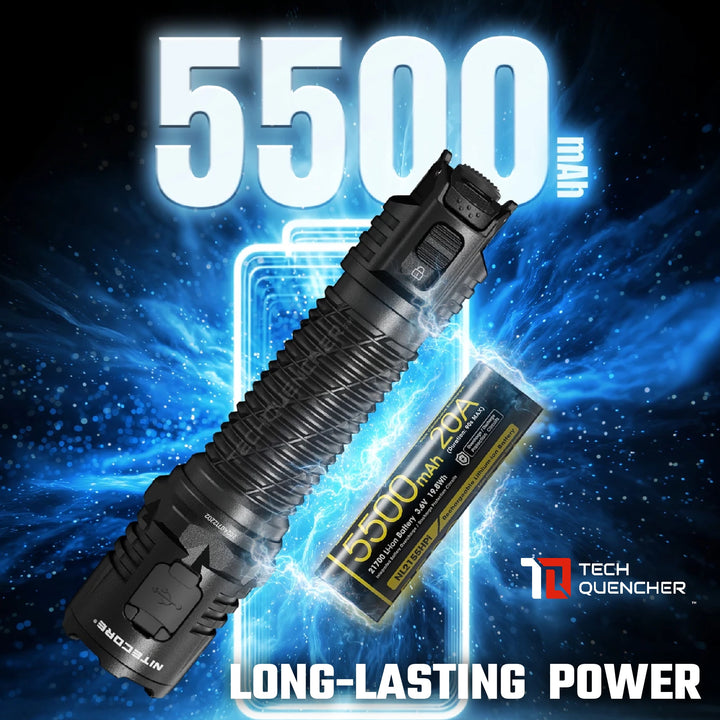 Nitecore P27iX Flashlight - 5000 Lumens - Customizable - 5500mAh Battery - Lock Switch- USB-C - IP68