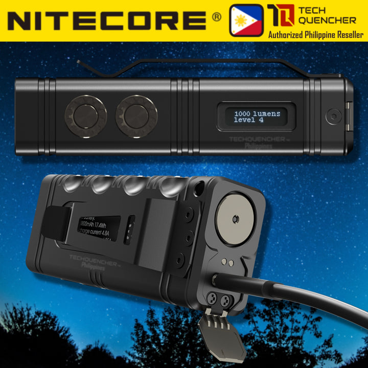 Nitecore TM12K Flashlight - 12000 Lumens - 4800mAh Battery - USB-C QC Charging - Compact Tactical