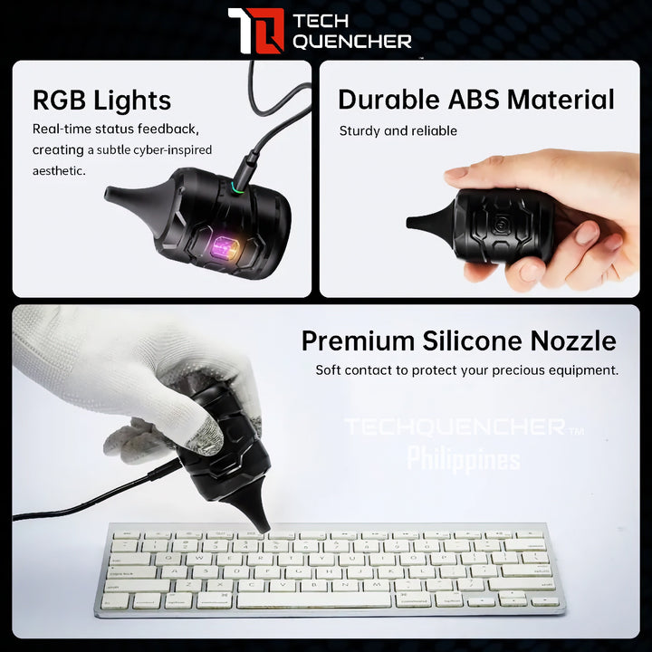 Nitecore BB Nano Wired - Portable Electronic Blower - USB-C Powered - Camera Cleaning - RGB - Vacuum