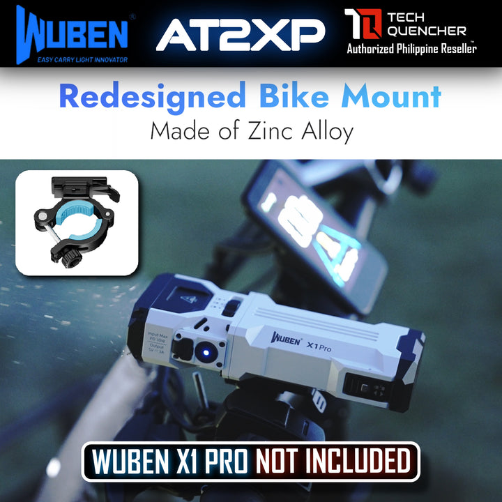 Wuben AT2XP Bike Mount for Wuben X1 Pro - Zinc Alloy Metal Bike Mount - Motorcycle Mount
