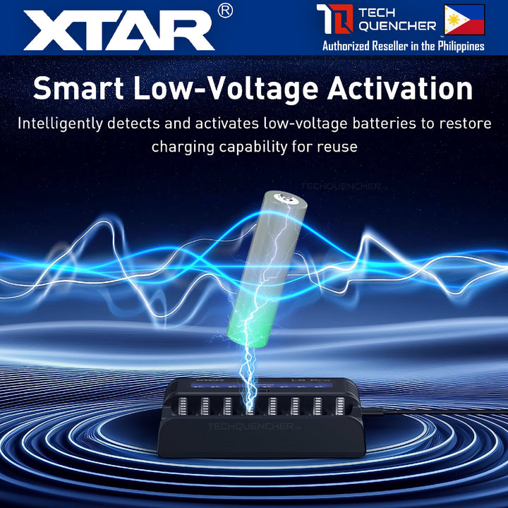 XTAR L8 Pro Battery Charger - USB-C - AA  AAA - 1.5v Li-ion - 1.2v Ni-MH - Refresh + Dishcharge Mode