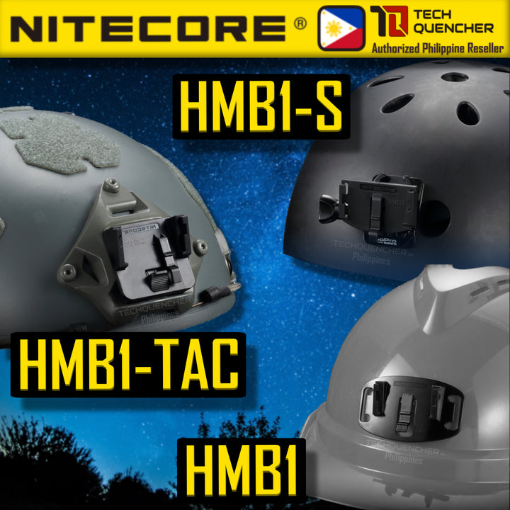 Nitecore Headlamp Bracket Universal Mounting Kit - Helmet - HMB HLB Series - NU25 UL NU33 NU43 NU50 HC65 UHE
