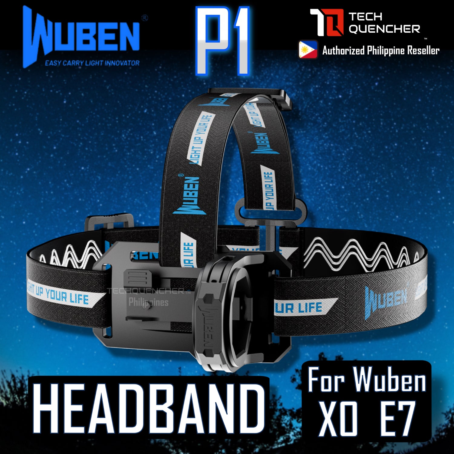 Wuben E7 Flashlight Headlamp - 1800 Lumens - Magnetic Base - Compact - AP10 Gesture Sensor - 1100mAh - 3200mAh - IP68