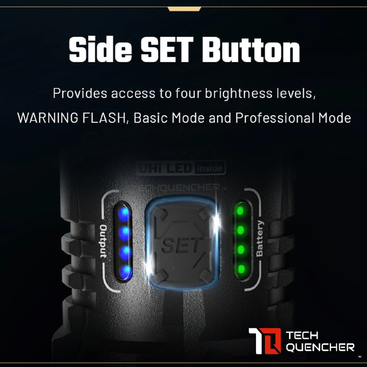 Nitecore P27iX Flashlight - 5000 Lumens - Customizable - 5500mAh Battery - Lock Switch- USB-C - IP68