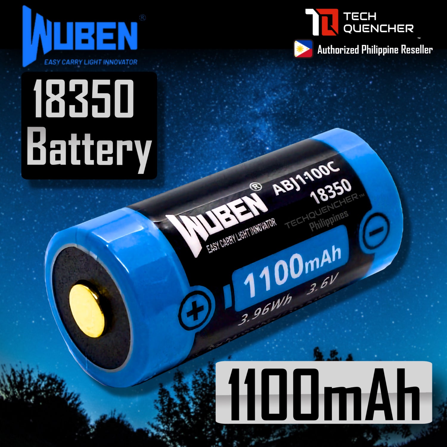 Wuben E7 Flashlight Headlamp - 1800 Lumens - Magnetic Base - Compact - AP10 Gesture Sensor - 1100mAh - 3200mAh - IP68