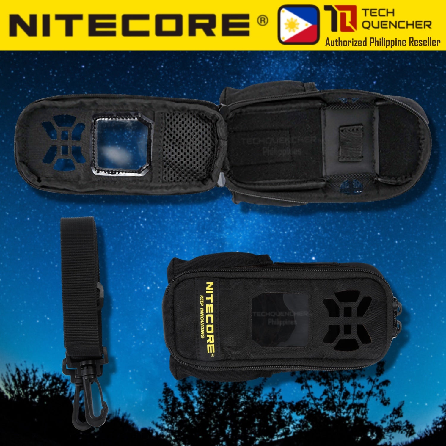 Nitecore NRH10 Repeller Holster for EMR10 - 600D Water Resistant Fabric - Battery and Mat Storage