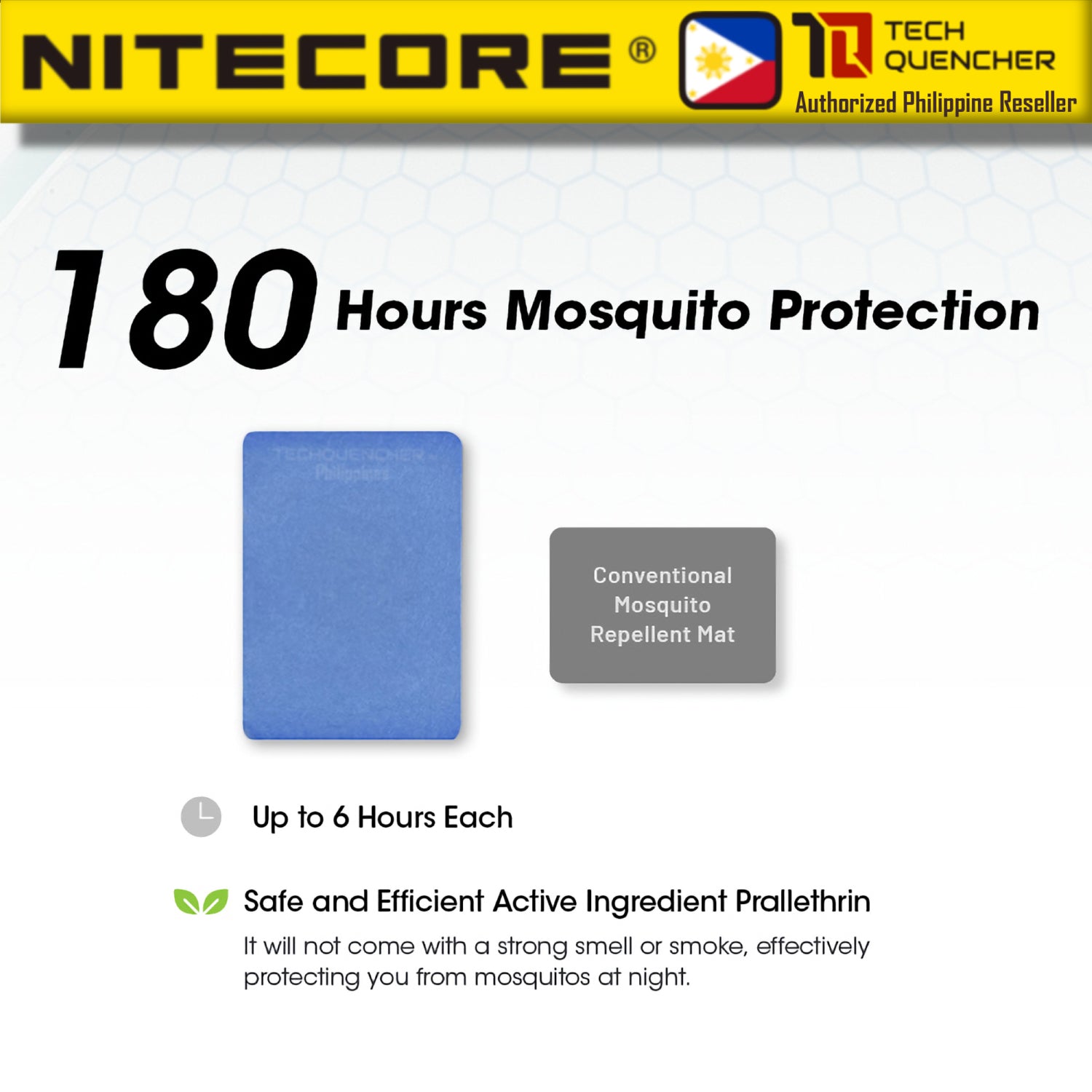 Nitecore MRM10 Mosquito Repellent Mats - 30pcs per box - For EMR05 EMR06 EMR10 EMR20 EMR30 SE EMR40