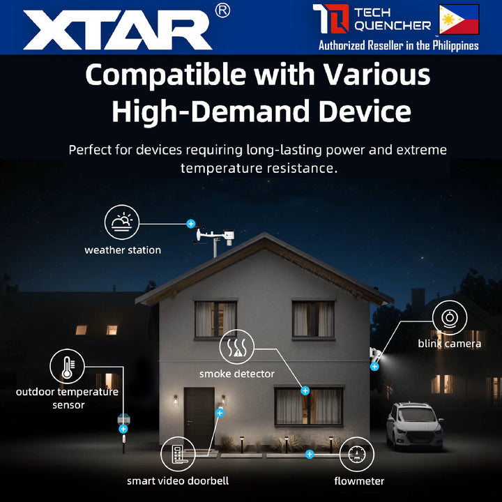 XTAR Ultra3500D AA 1.5V Lithium 3500mAh Non-Rechargeable Battery -For Outdoor Devices - Amazon Blink