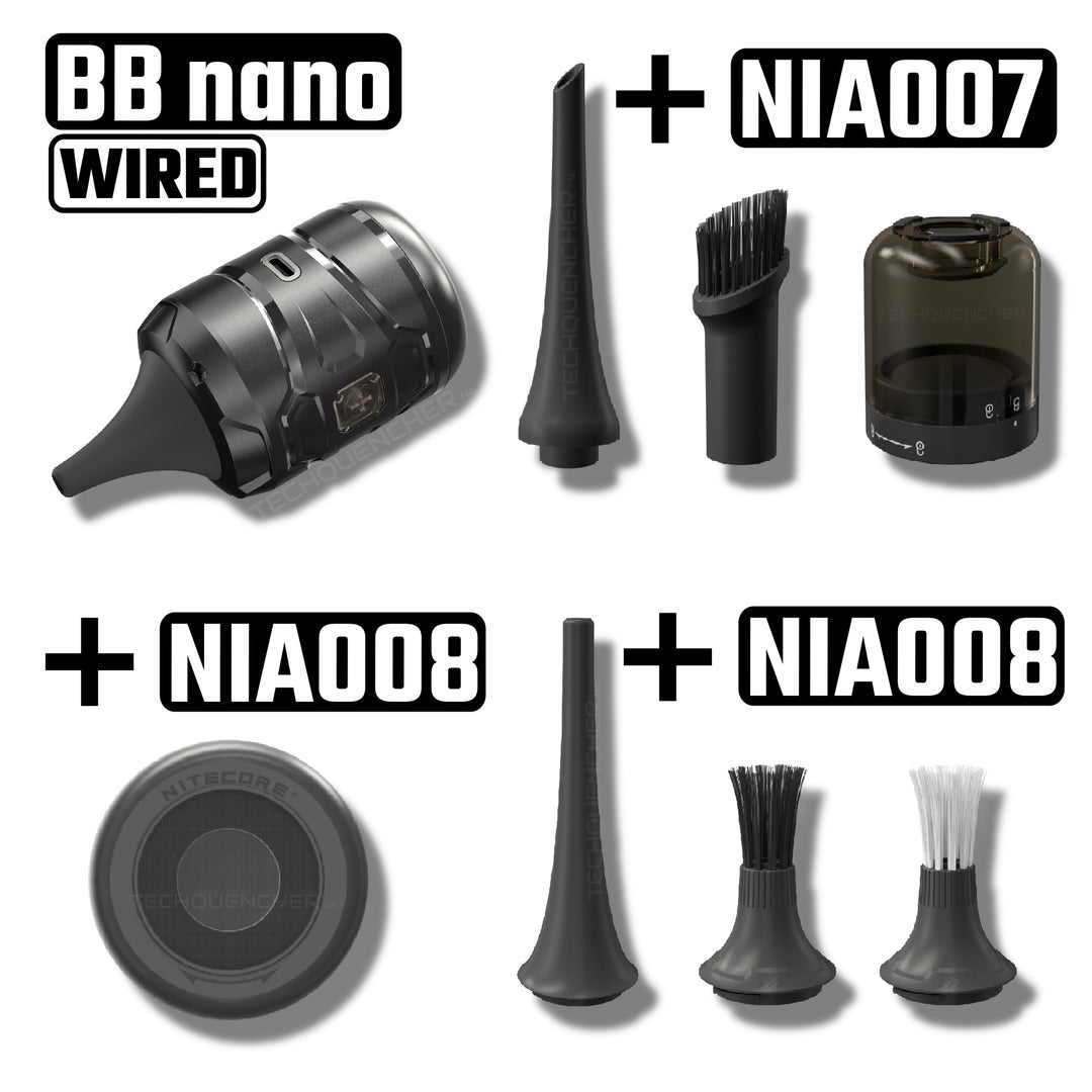 Nitecore BB Nano Wired - Portable Electronic Blower - USB-C Powered - Camera Cleaning - RGB - Vacuum