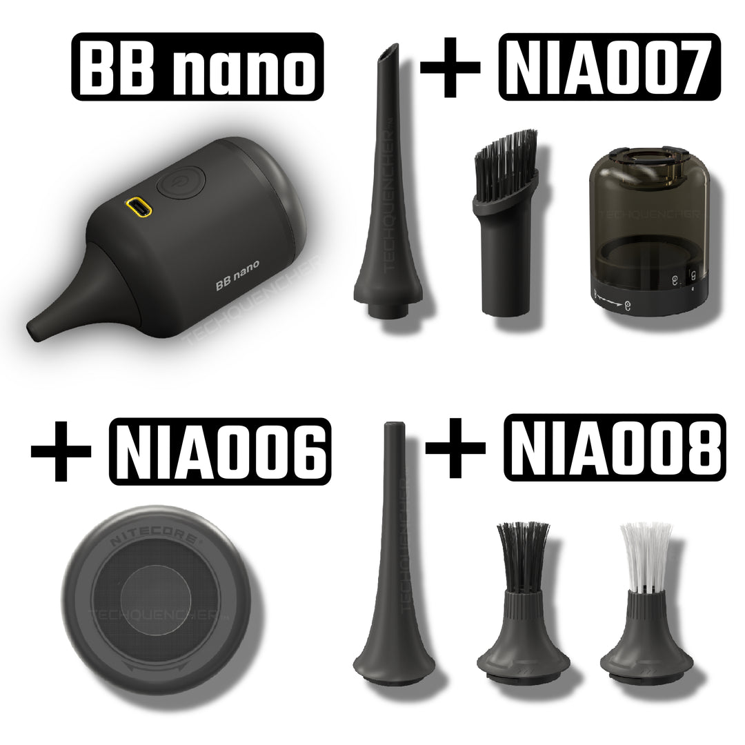Nitecore BB Nano - Portable Blower - Built-In Rechargeable Battery - Camera Cleaning + Vacuum -USB-C