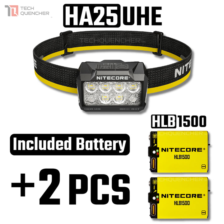 Nitecore HA25 UHE Headlamp - 800 Lumens - MCT - Dual Battery - AAA or Li-ion - Aluminum Heat Sink