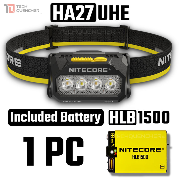 Nitecore HA27 UHE Headlamp - 800 Lumens - MCT- Modular Battery - AAA or Li-Ion - Magnesium Heat Sink