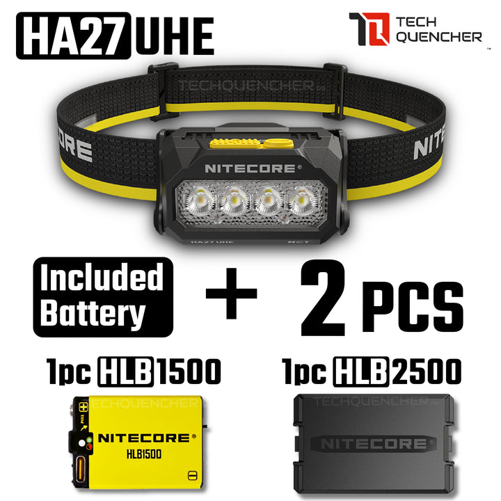 Nitecore HA27 UHE Headlamp - 800 Lumens - MCT- Modular Battery - AAA or Li-Ion - Magnesium Heat Sink