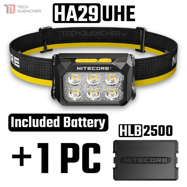 Nitecore HA29 UHE Headlamp - 1200 Lumens - MCT- Modular Battery - All Weather - Magnesium Heat Sink