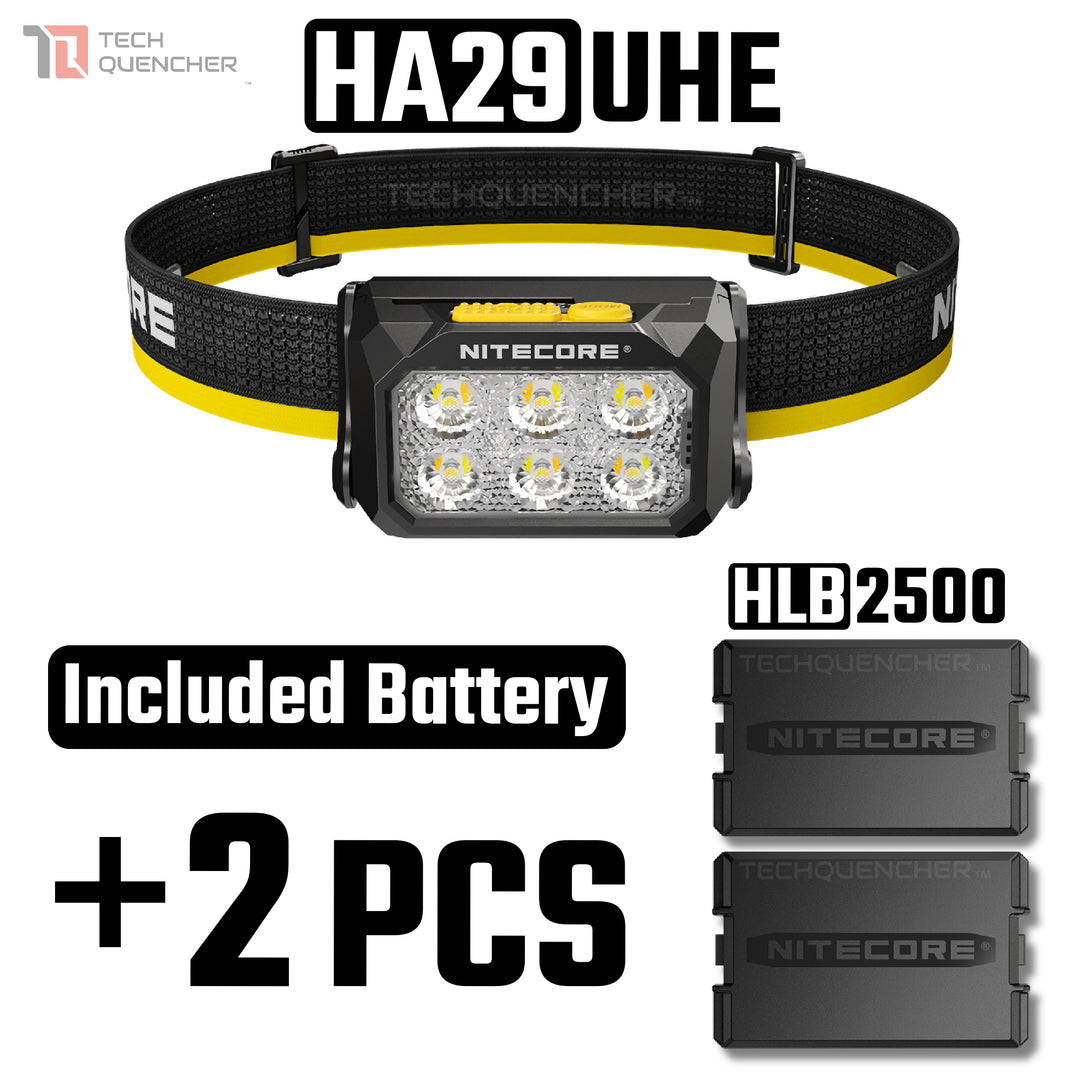 Nitecore HA29 UHE Headlamp - 1200 Lumens - MCT- Modular Battery - All Weather - Magnesium Heat Sink