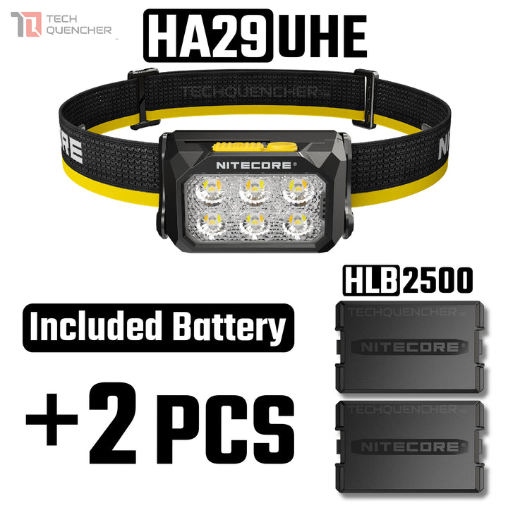 Nitecore HA29 UHE Headlamp - 1200 Lumens - MCT- Modular Battery - All Weather - Magnesium Heat Sink