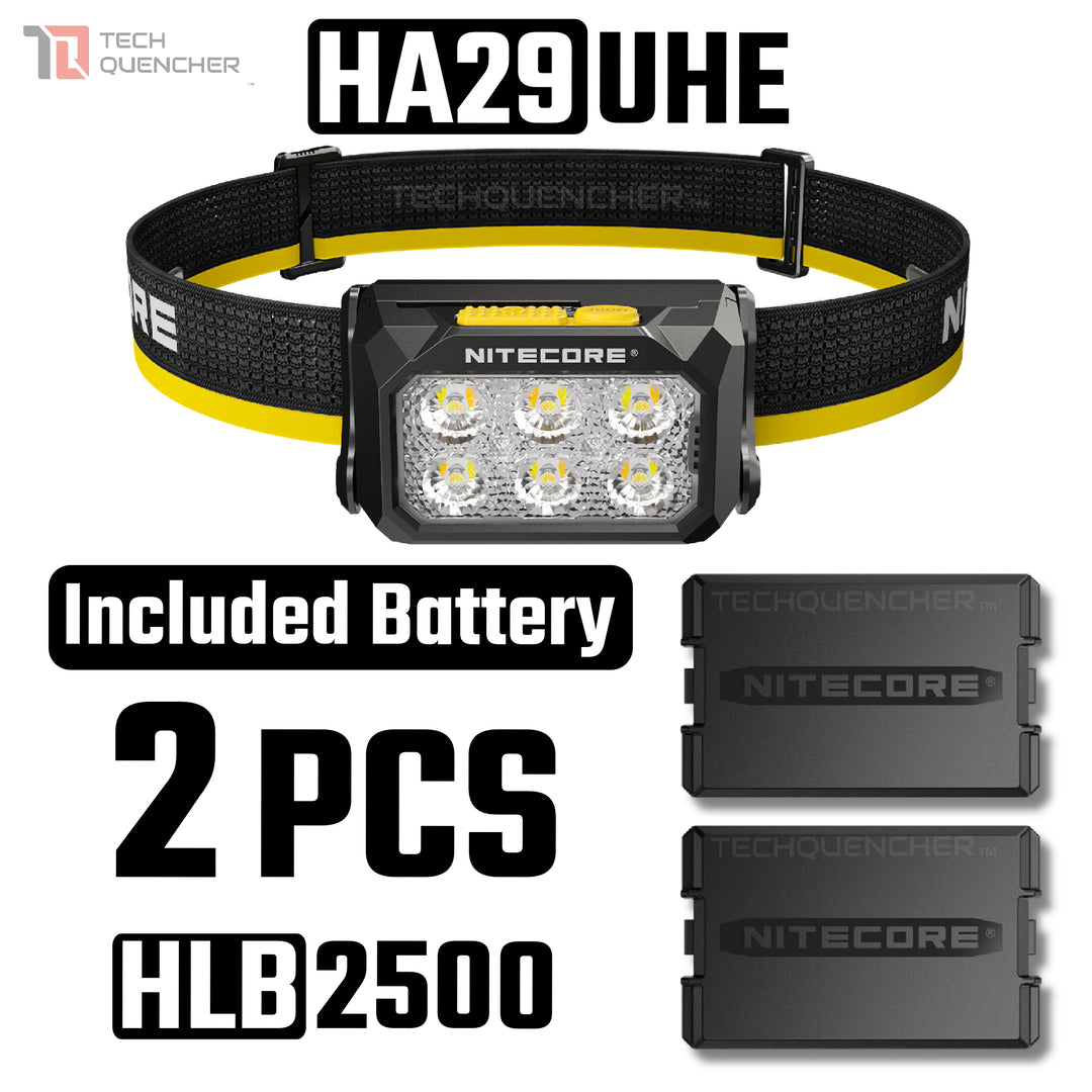 Nitecore HA29 UHE Headlamp - 1200 Lumens - MCT- Modular Battery - All Weather - Magnesium Heat Sink