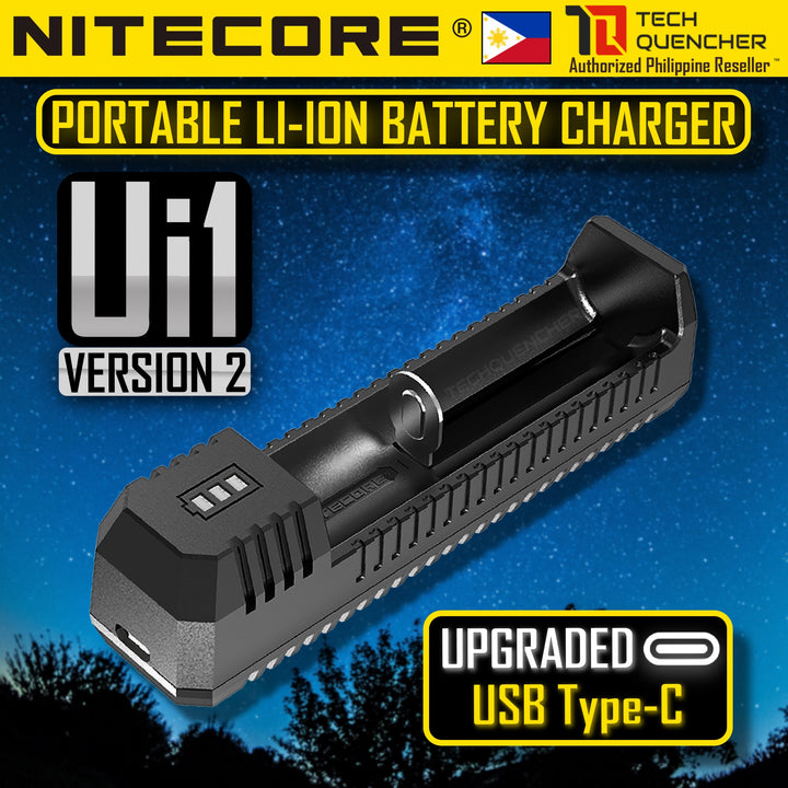 Nitecore UI1 Portable USB-C Li-ion Battery Charger - Single Slot