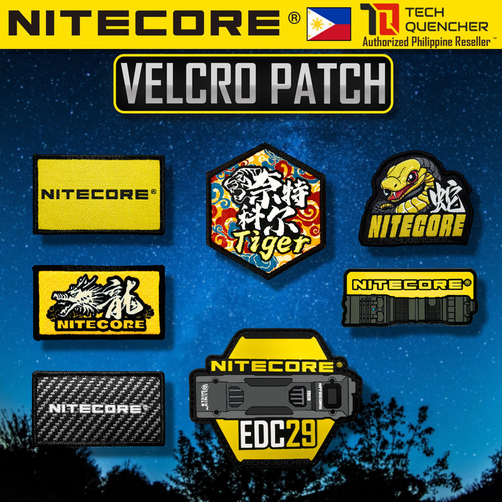 Nitecore Velcro Patch - Morale Patch - Embroidered Badge - For Bag Backpack Caps Vest Slingbag