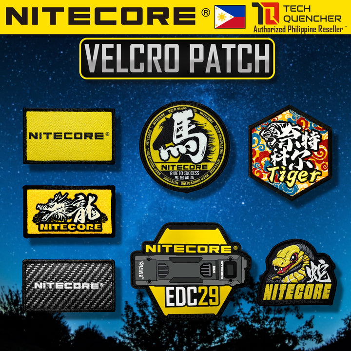 Nitecore Velcro Patch - Morale Patch - Embroidered Badge - For Bag Backpack Caps Vest Slingbag