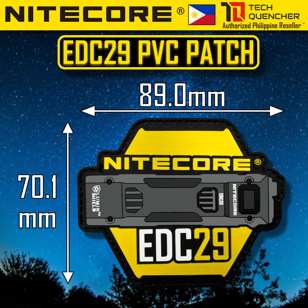Nitecore Velcro Patch - Morale Patch - Embroidered Badge - For Bag Backpack Caps Vest Slingbag