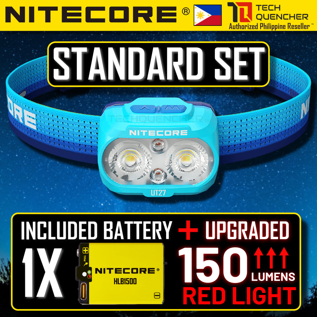 Nitecore UT27 GEN4 Headlamp 800 Lumens - Multi Color Temperature - High CRI - Dual Battery Option