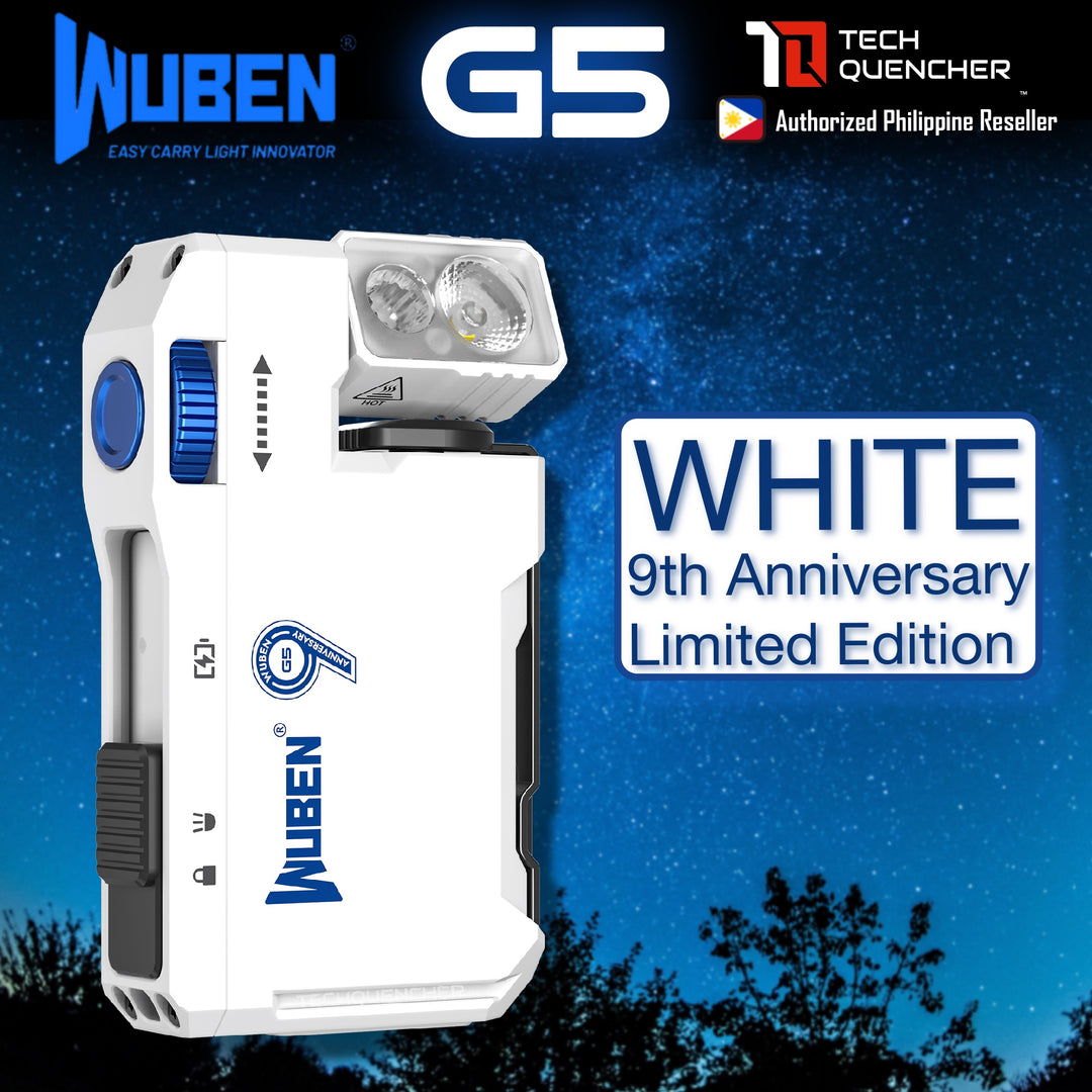 Wuben G5 Flashlight - Keychain Light - 400 Lumens - RGB - 52.3grams - USB-C Rechargeable - IP68