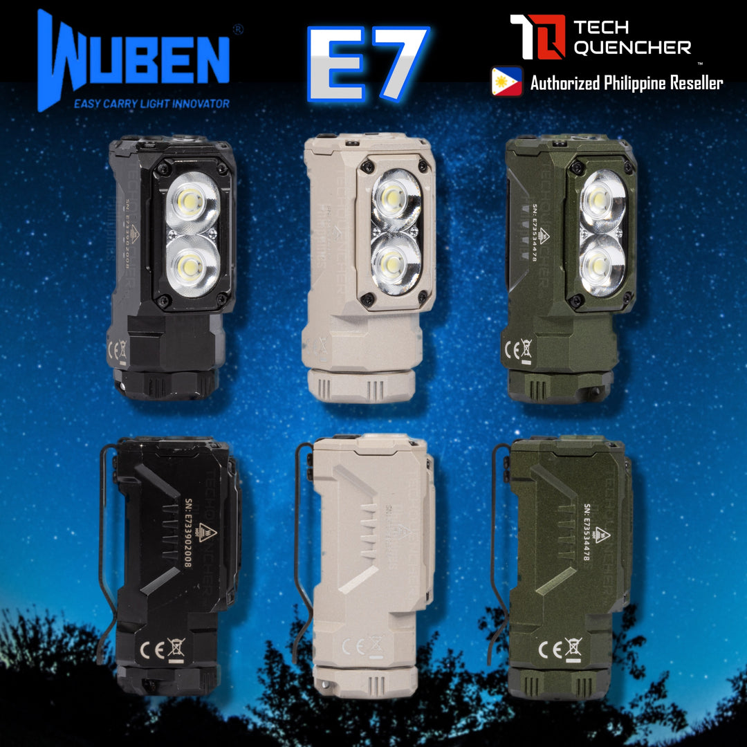 Wuben E7 Flashlight Headlamp - 1800 Lumens - Magnetic Base - Compact - AP10 Gesture Sensor - 1100mAh - 3200mAh - IP68