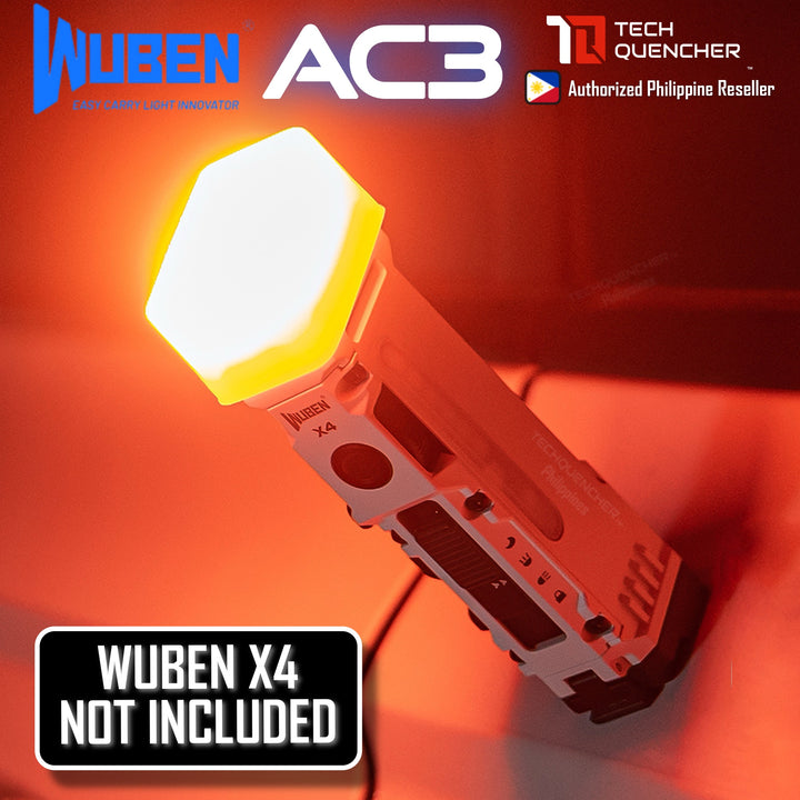 Wuben AC3 Diffuser Cap for Wuben X2 Pro and X4 Flashlight - Durable Silicone - Camping - Emergency