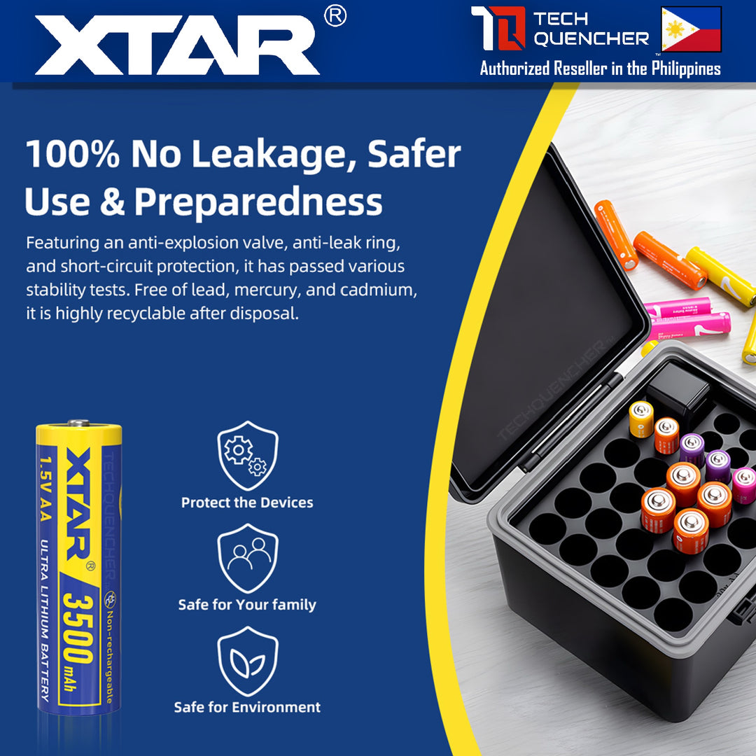 XTAR Ultra3500D AA 1.5V Lithium 3500mAh Non-Rechargeable Battery -For Outdoor Devices - Amazon Blink