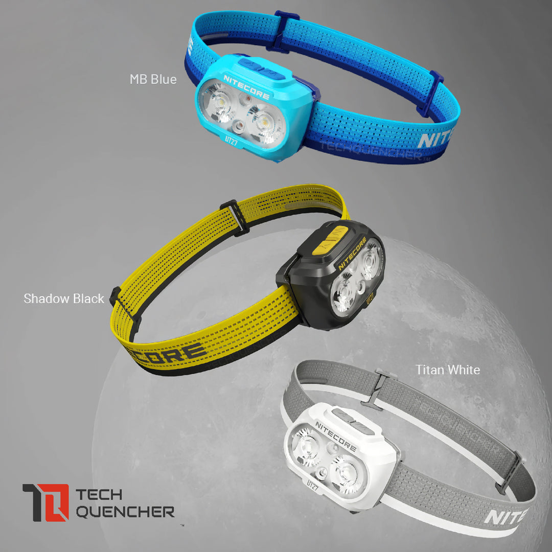 Nitecore UT27 GEN4 Headlamp 800 Lumens - Multi Color Temperature - High CRI - Dual Battery Option
