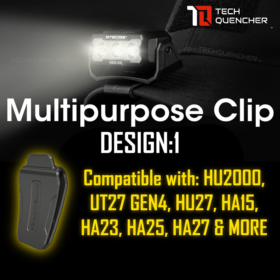 Nitecore Multipurpose Clip - Adjustable - Compatible with Selected Nitecore Products and Headlamps