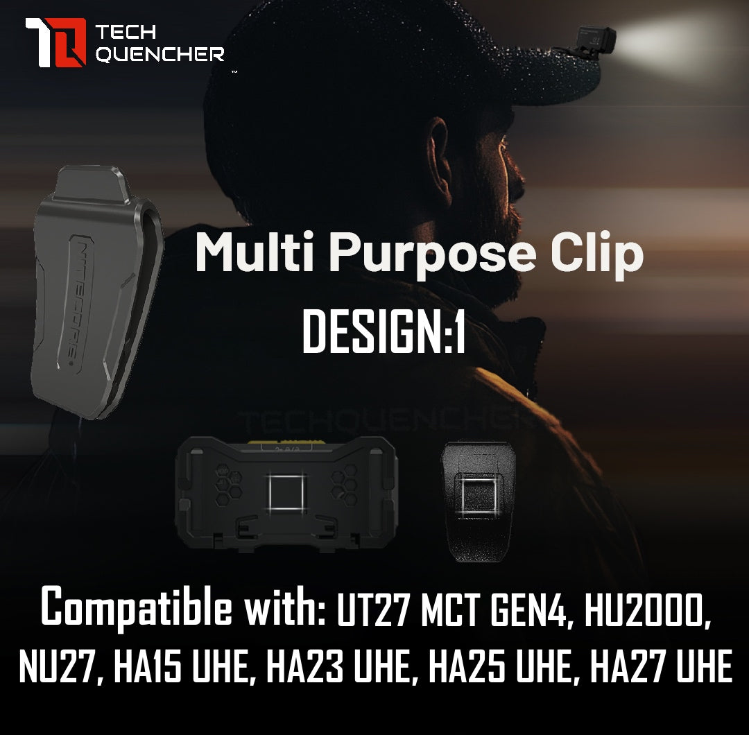 Nitecore Multipurpose Clip - Adjustable - Compatible with Selected Nitecore Products and Headlamps