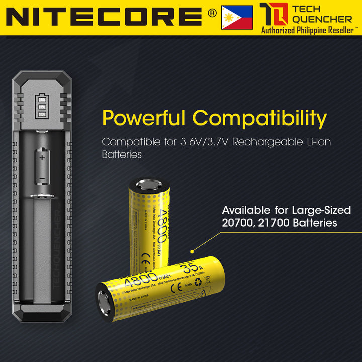 Nitecore UI1 Portable USB-C Li-ion Battery Charger - Single Slot