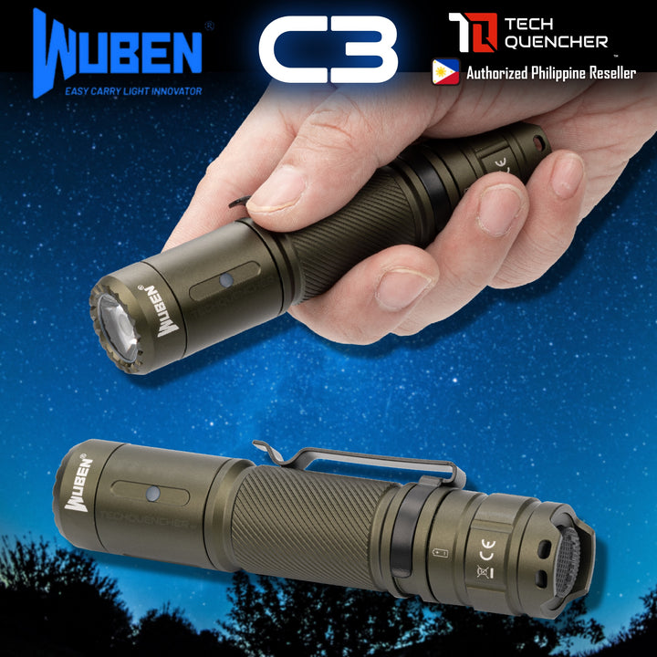 Wuben C3 Flashlight -1200 Lumens - USB-C Rechargeable -123 grams -IP68