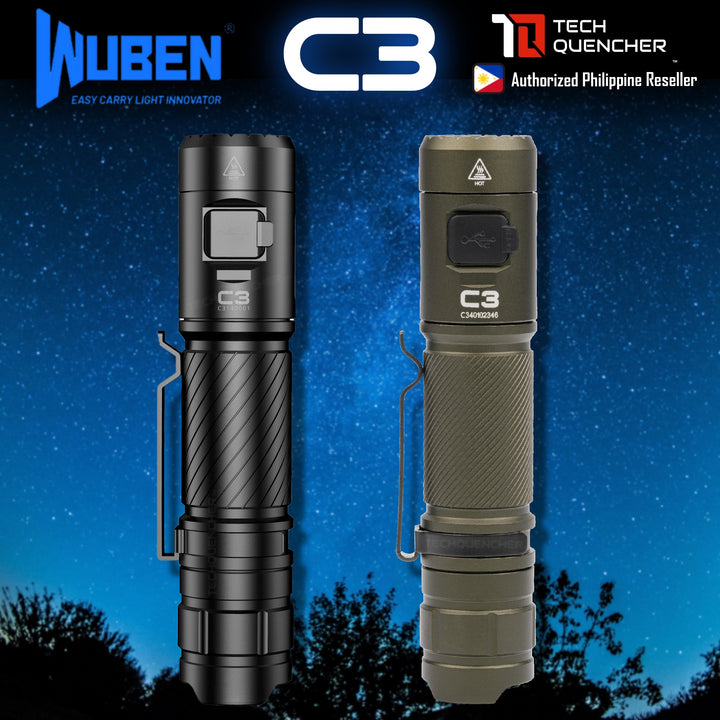 Wuben C3 Flashlight -1200 Lumens - USB-C Rechargeable -123 grams -IP68