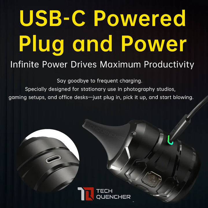 Nitecore BB Nano Wired - Portable Electronic Blower - USB-C Powered - Camera Cleaning - RGB - Vacuum