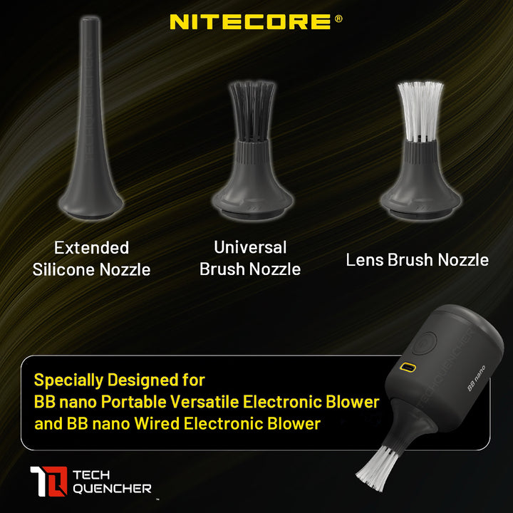 Nitecore NIA008 Enhanced Cleaning Kit for BB Nano and BB Nano Wired - Camera Blower -Multiple Nozzle
