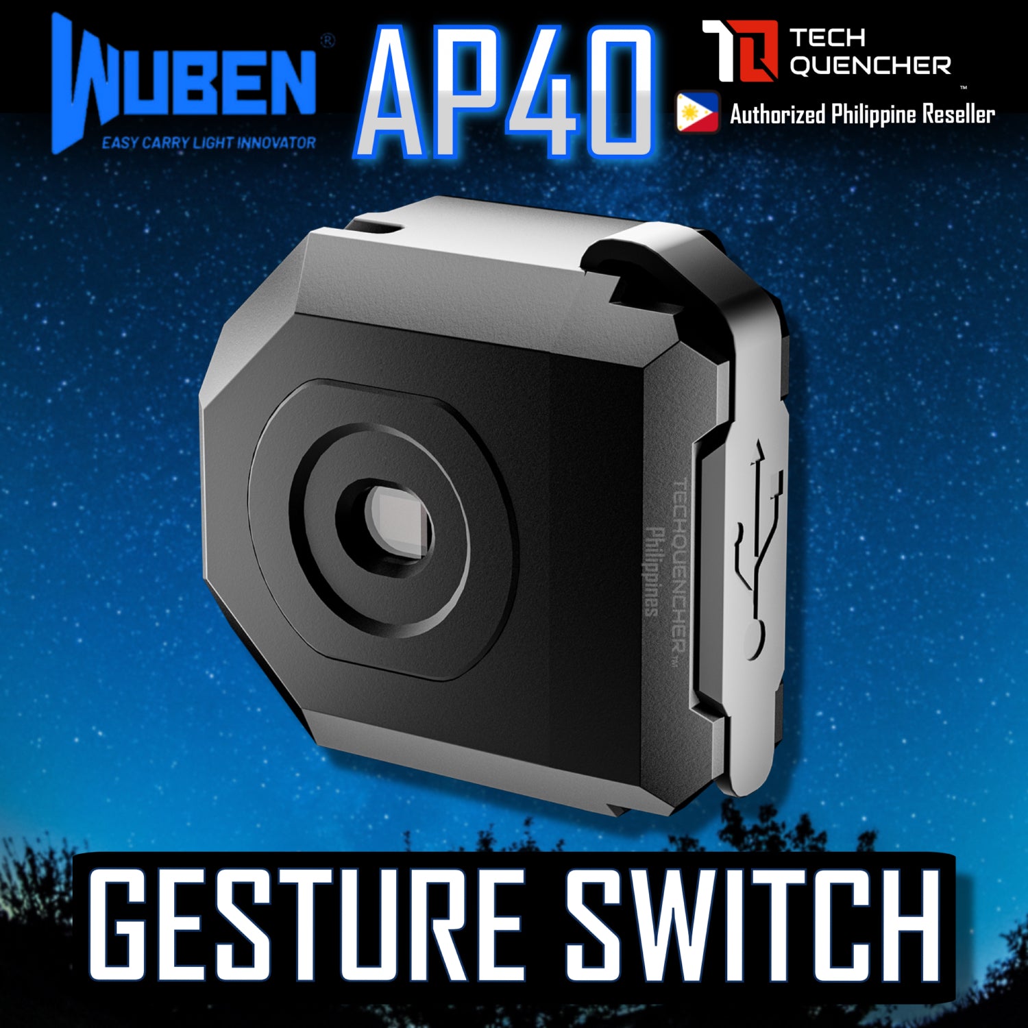 Wuben E7 Flashlight Headlamp - 1800 Lumens - Magnetic Base - Compact - AP10 Gesture Sensor - 1100mAh - 3200mAh - IP68